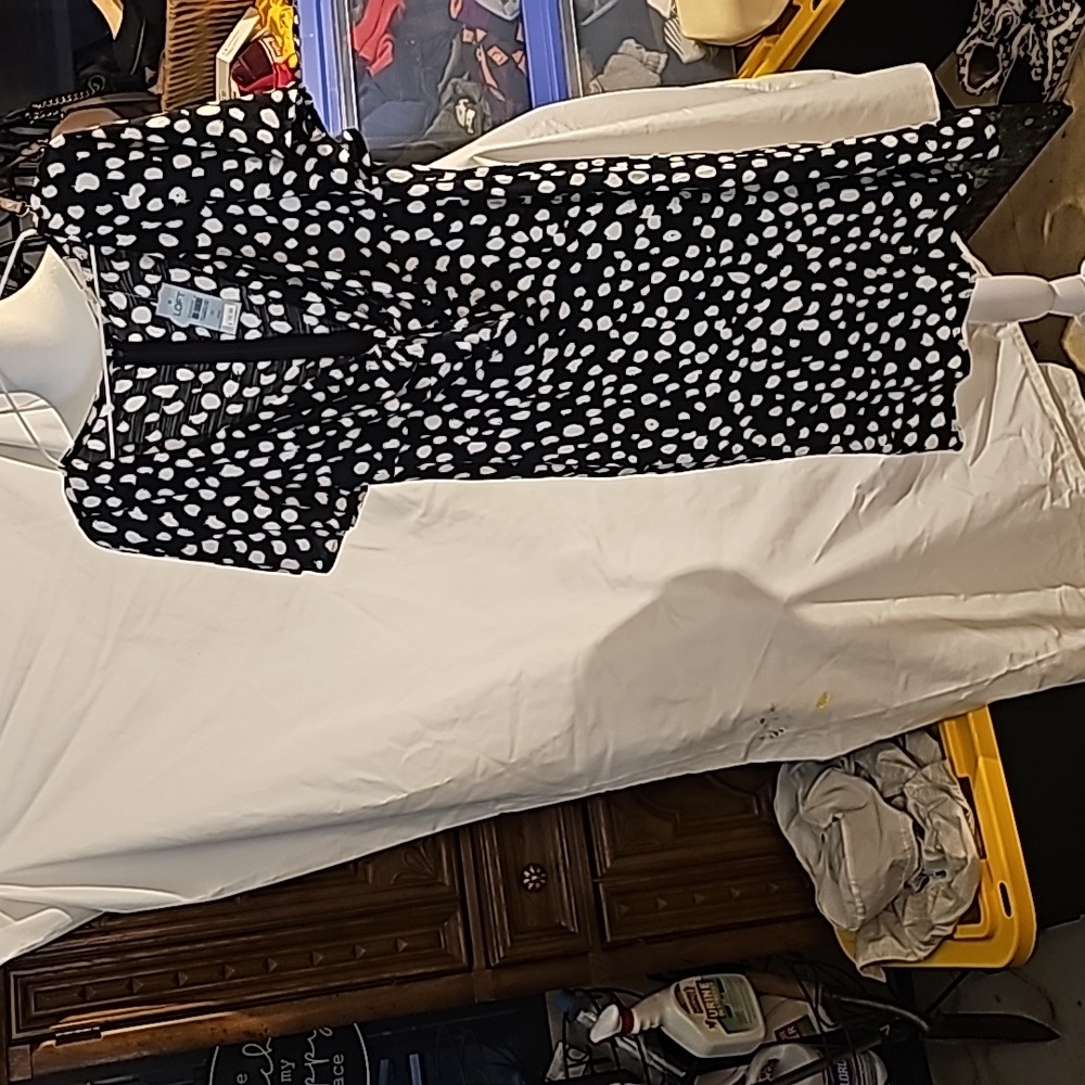 NWT loft animal print dress short sleeve sizeM